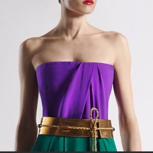 Gucci Silk Strapless Bustier